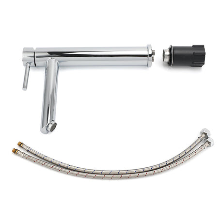 Polished Chrome Round Tall Basin Mixer Tap