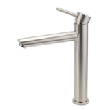 Brushed Nickel Round Basin Mixer Tap