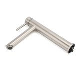 Brushed Nickel Round Basin Mixer Tap