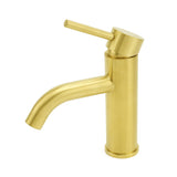 Brushed Gold Round Basin Mixer Tap