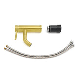 Brushed Gold Round Basin Mixer Tap