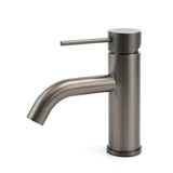 Gun Metal Grey Round Basin Mixer Tap image 1