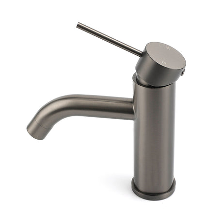 Gun Metal Grey Round Basin Mixer Tap image 2