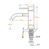 Gun Metal Grey Round Basin Mixer Tap image 8