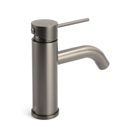 Gun Metal Grey Round Basin Mixer Tap image 3