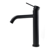 Matt Black Tall Curved Basin Mixer Tap