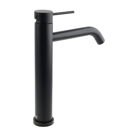 Matt Black Tall Curved Basin Mixer Tap