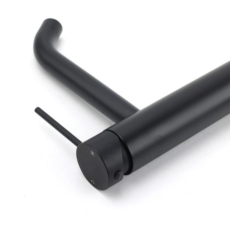 Matt Black Tall Curved Basin Mixer Tap
