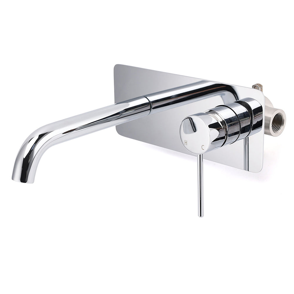 Round Wall Mounted Basin Mixer Tap, Chrome