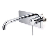 Round Wall Mounted Basin Mixer Tap, Chrome