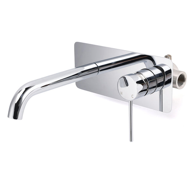 Round Wall Mounted Basin Mixer Tap, Chrome