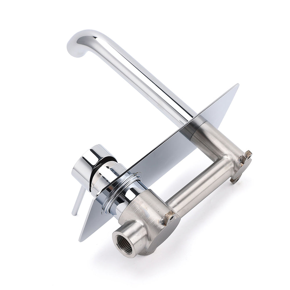 Round Wall Mounted Basin Mixer Tap, Chrome