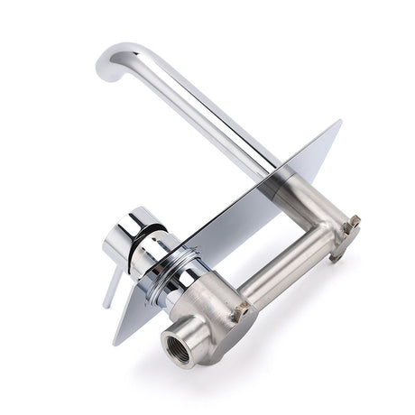Round Wall Mounted Basin Mixer Tap, Chrome