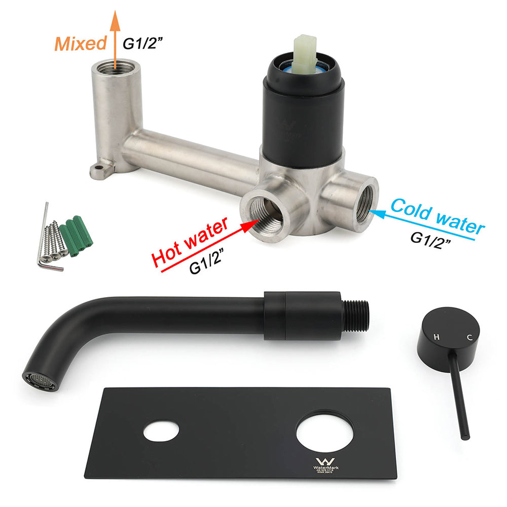 Matt Black Round Basin Mixer Tap
