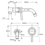 Matt Black Round Basin Mixer Tap
