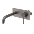 Wall Mounted Basin Mixer Tap, Round, Gun Metal