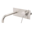 Round Wall Mounted Basin and Bath Mixer Tap, Brushed Nickel