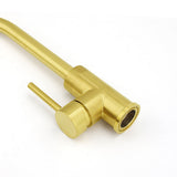 Brushed Gold Round Kitchen Mixer Tap image 6