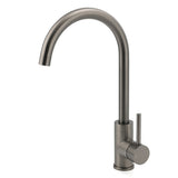 Gun Metal Round Kitchen Sink Mixer Tap with 360 Degree Swivel Spout