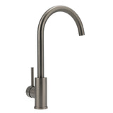 Gun Metal Round Kitchen Sink Mixer Tap with 360 Degree Swivel Spout