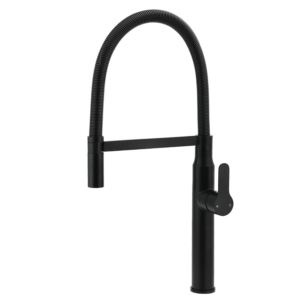 Pull Out Kitchen Mixer Tap, 360 Degree Swivel, Matte Black