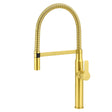 Tall Pull Out Kitchen Mixer Tap, 360 Degree Swivel, Brushed Gold