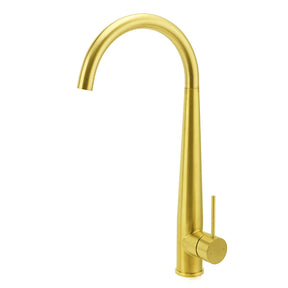 Kitchen Sink Mixer Tap with Swivel Spout, Brushed Gold