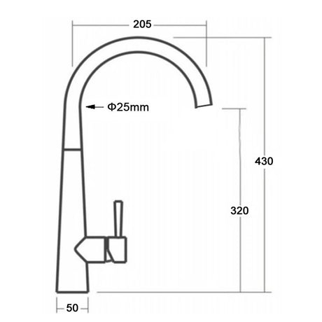 Kitchen Sink Mixer Tap with Swivel Spout, Brushed Gold