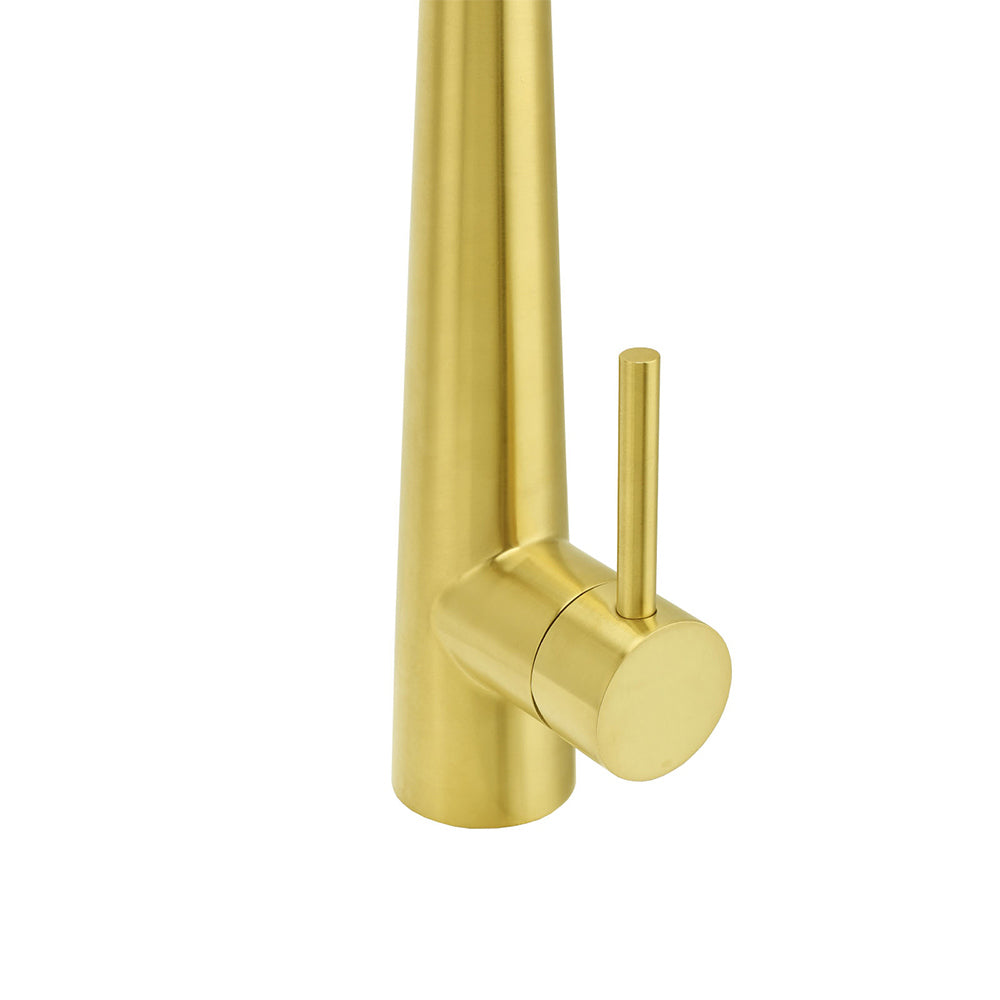 Pull Out Kitchen Mixer Tap with Two Spray Modes, Brushed Gold