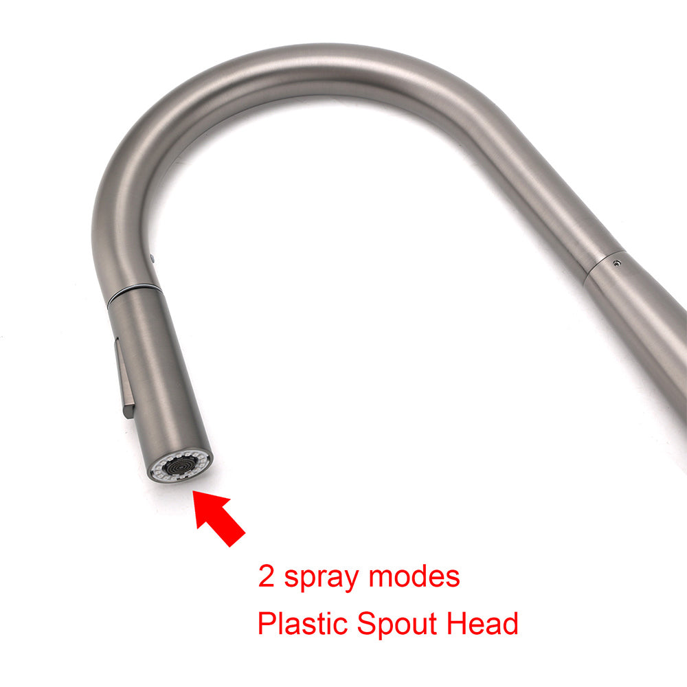 Pull Out Kitchen Mixer Tap with Two Spray Modes, Gun Metal