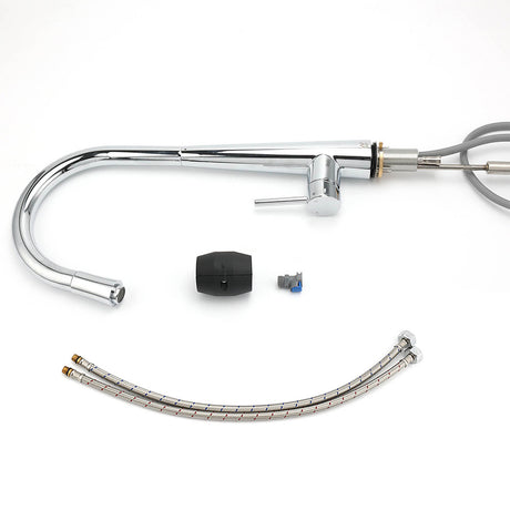 Chrome Pull Out Kitchen Sink Mixer Tap