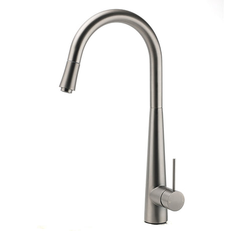 Pull Out Kitchen Mixer Tap, Flexible Spout, Gun Metal