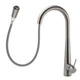 Pull Out Kitchen Mixer Tap, Flexible Spout, Gun Metal