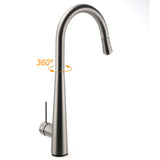 Pull Out Kitchen Mixer Tap, Flexible Spout, Gun Metal
