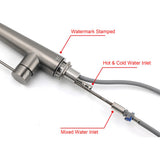Pull Out Kitchen Mixer Tap, Flexible Spout, Gun Metal