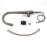 Pull Out Kitchen Mixer Tap, Flexible Spout, Gun Metal