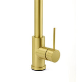 Pull Out Kitchen Mixer Tap with Dual Spray, Brushed Gold