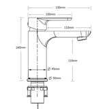 Brushed Gold Round Short Basin Mixer Tap image 8