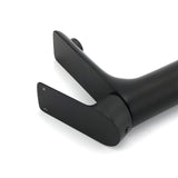 Matt black basin mixer tap with flick lever, water saving 4.5 L/min, view 5