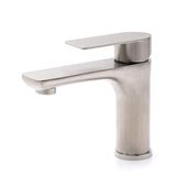 Brushed Nickel Round Basin Mixer Tap
