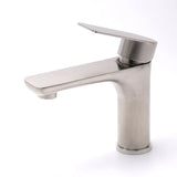 Brushed Nickel Round Basin Mixer Tap