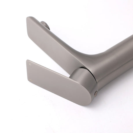 Round Basin Mixer Tap, Gun Metal