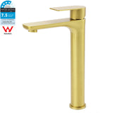 Round Tall Basin Mixer Tap, Brushed Gold