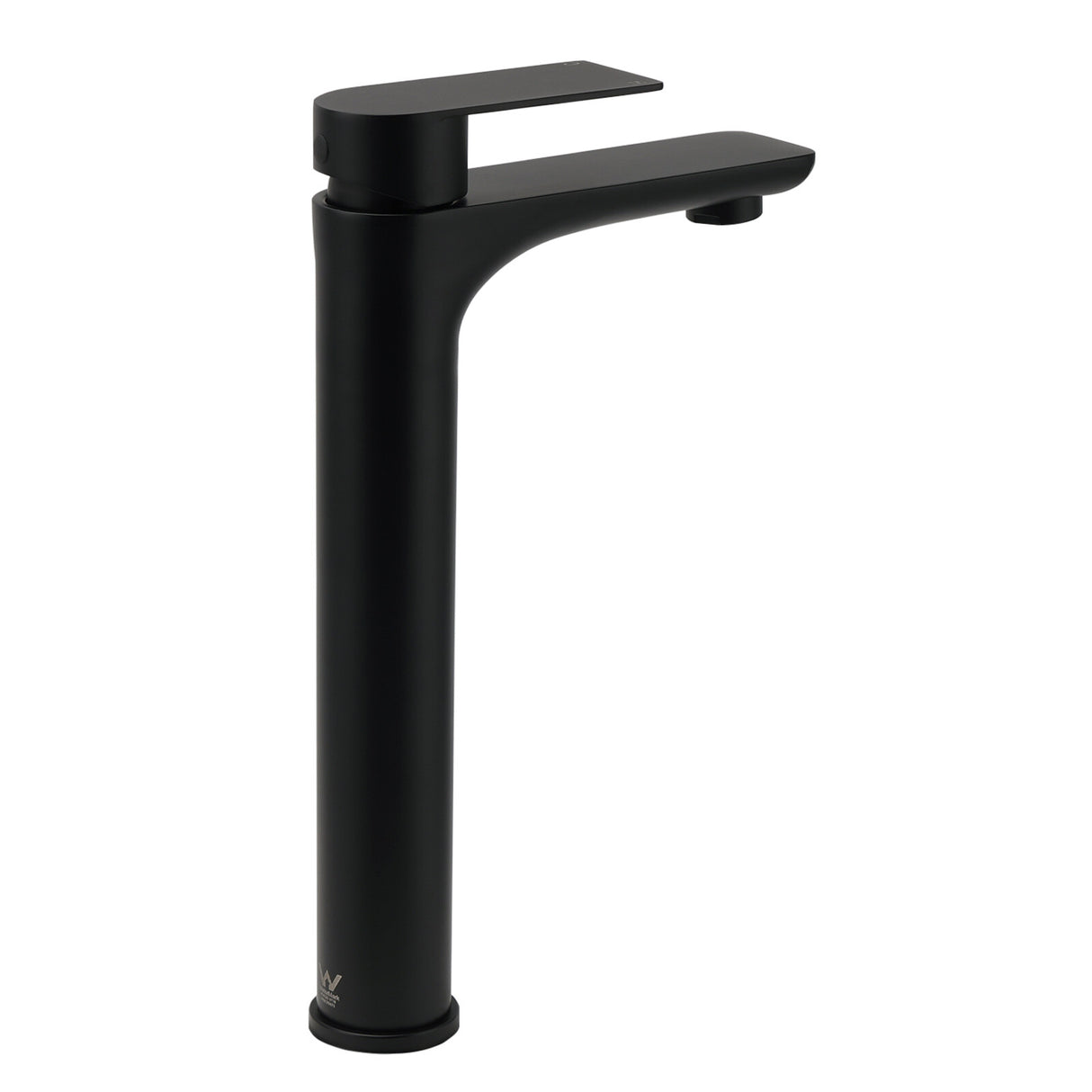 Round Tall Basin Mixer Tap, Matte Black