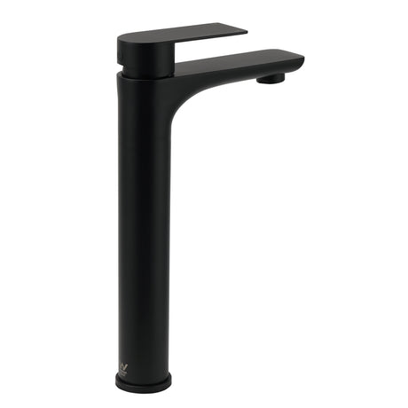 Round Tall Basin Mixer Tap, Matte Black