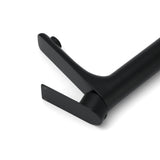 Round Tall Basin Mixer Tap, Matte Black