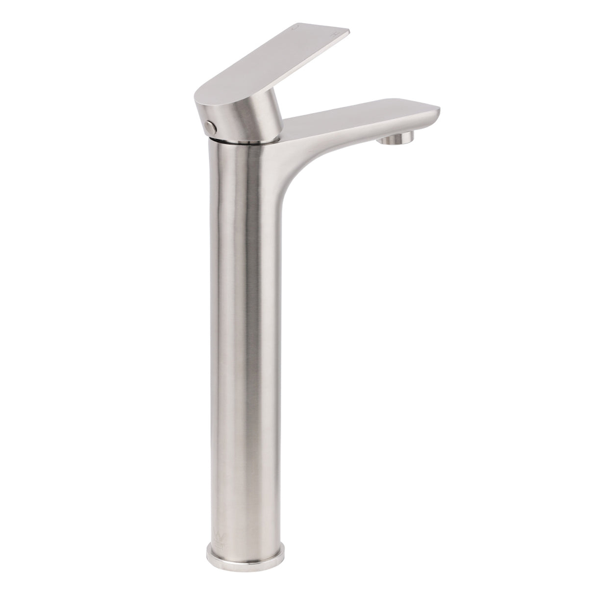 Brushed Nickel Round Tall Basin Mixer Tap image 3