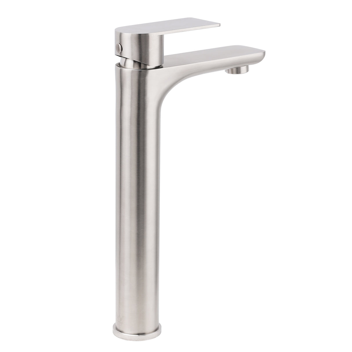 Brushed Nickel Round Tall Basin Mixer Tap image 4