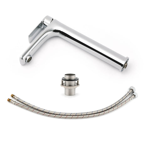 Chrome Round Tall Basin Mixer Tap image 6
