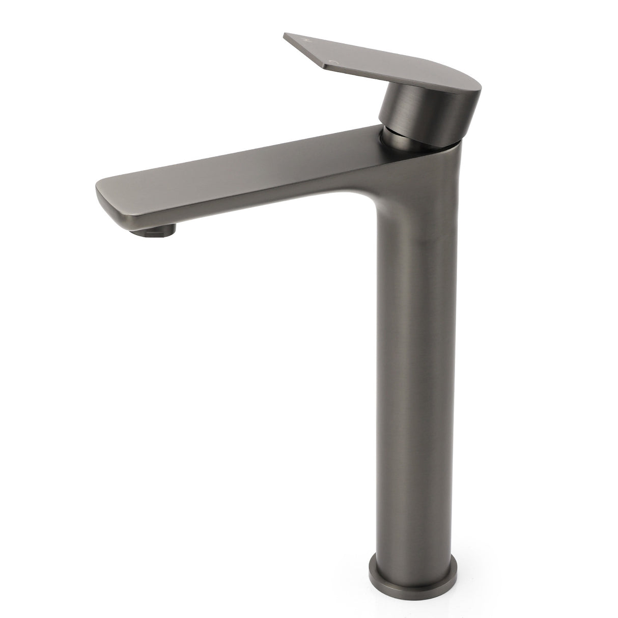 Round Tall Basin Mixer Tap, Gunmetal Grey